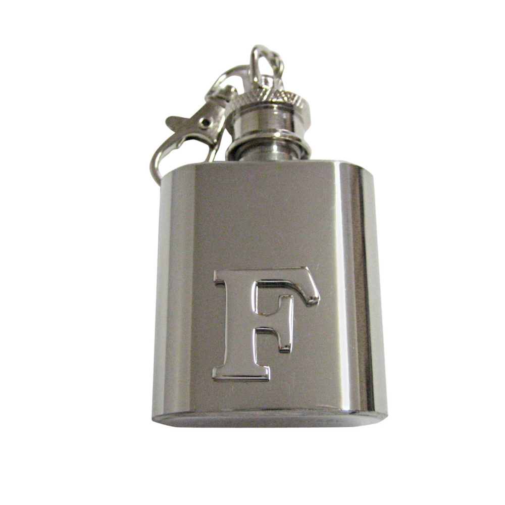 Letter F Monogram Keychain Flask - image 1